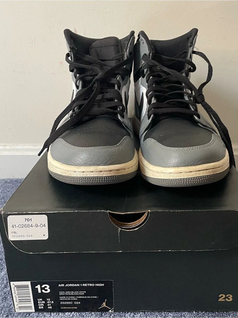 Jordan Air Jordan 1 Retro High - Black & Gray